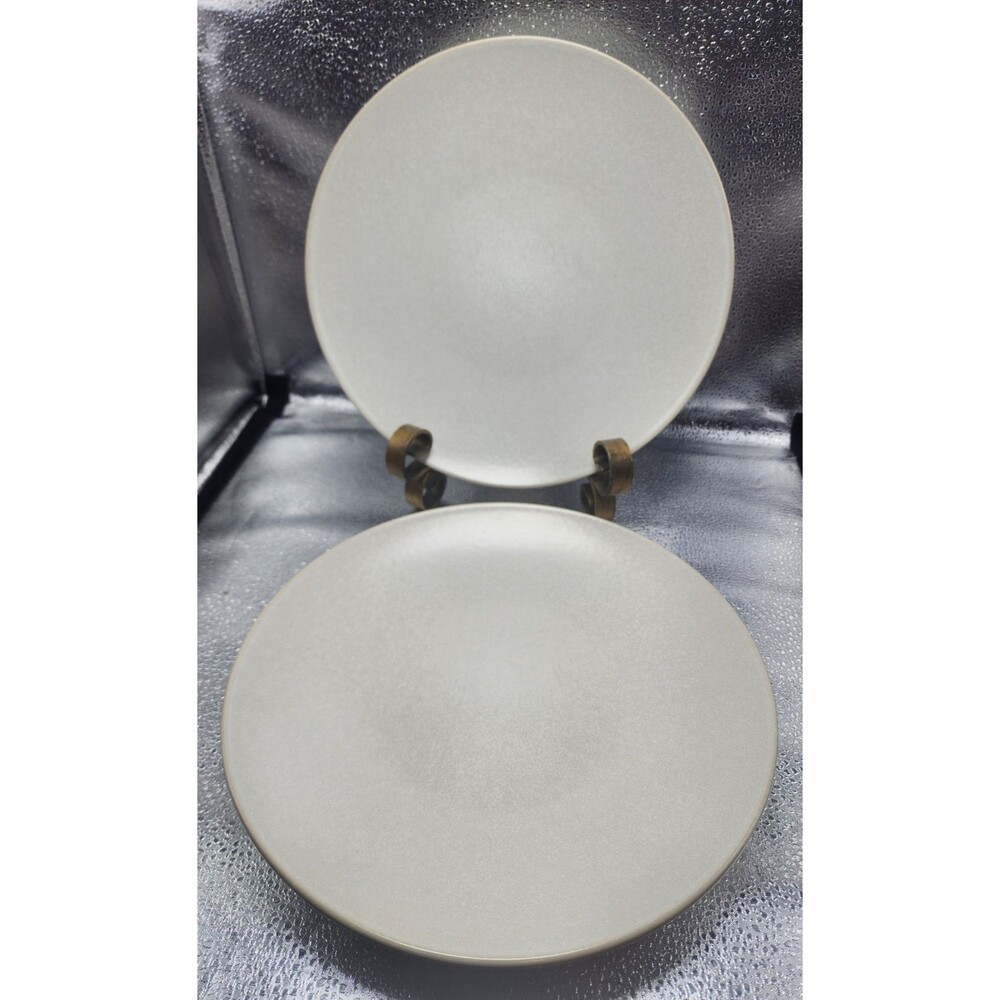 Pottery Barn Mason Stoneware Natural Color Dinner Plates (set of 2) READ!!!